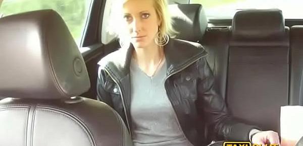  Amateur blondie chick Johana pounded and facial with taxi driver
